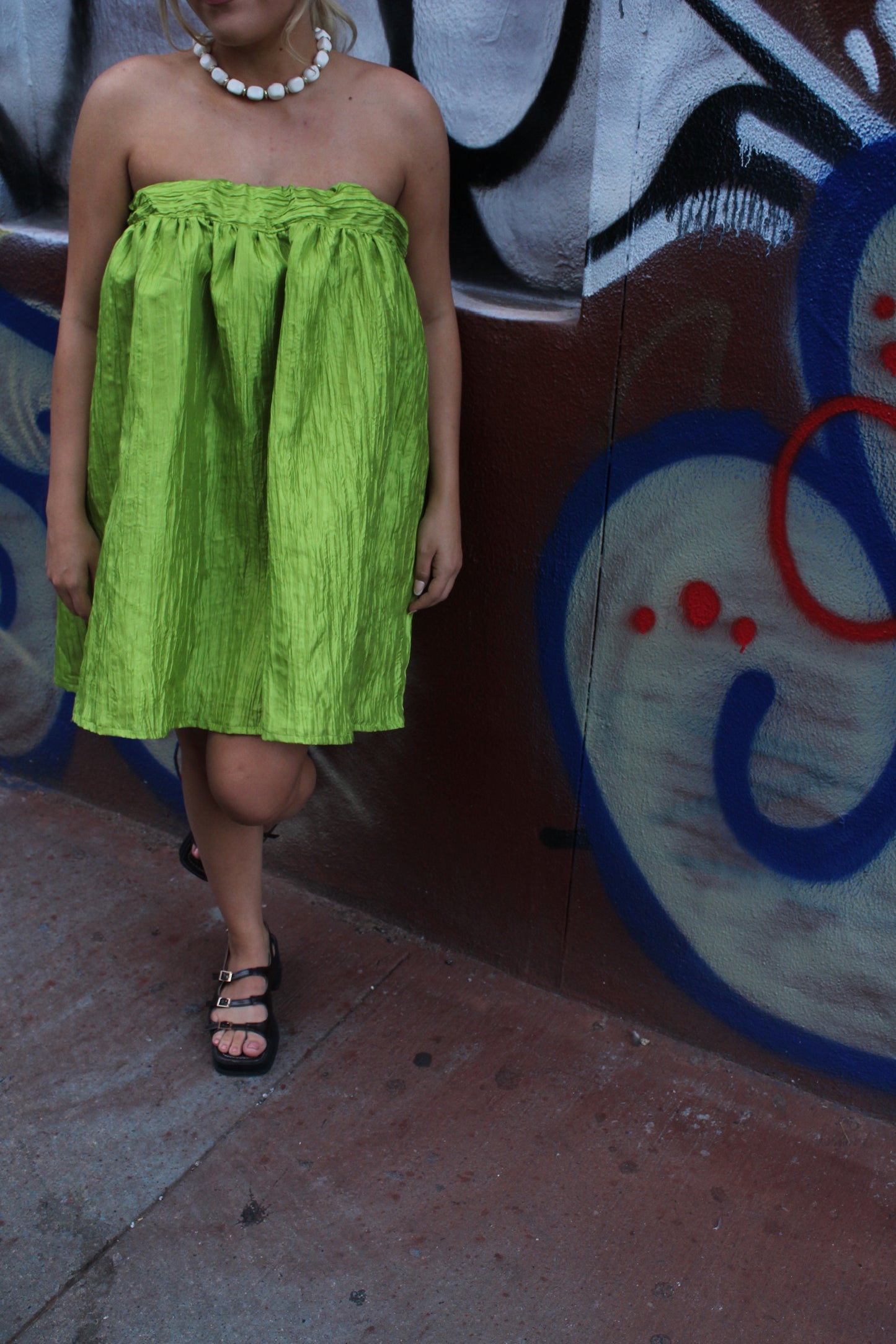 Jade Strapless Pleated Taffeta