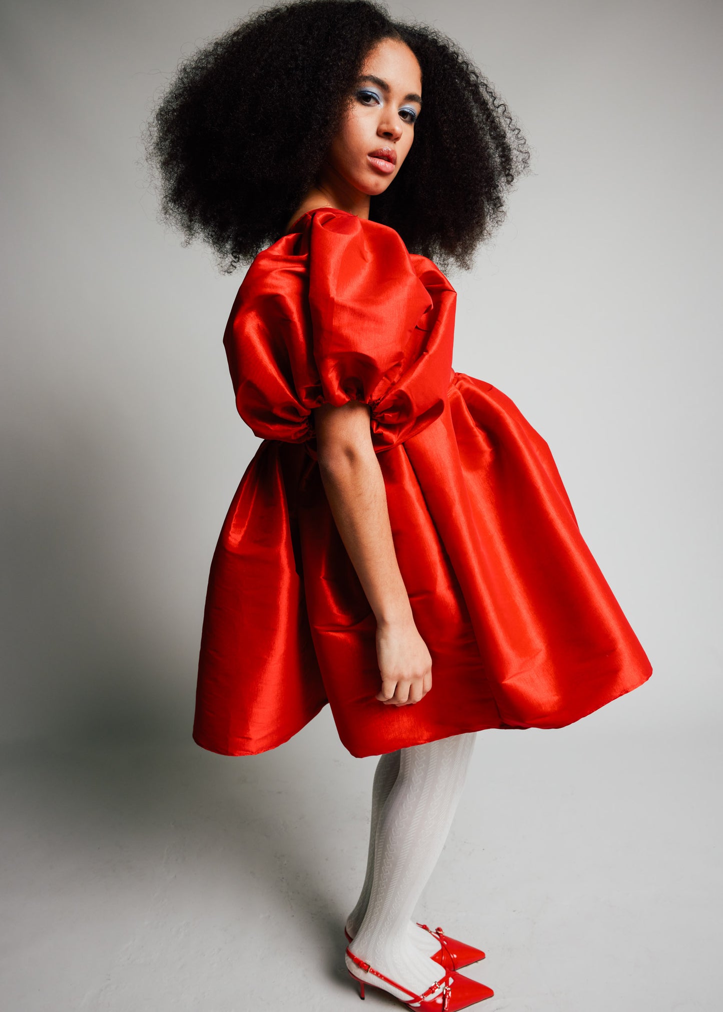 Martini Dress is Red Taffeta