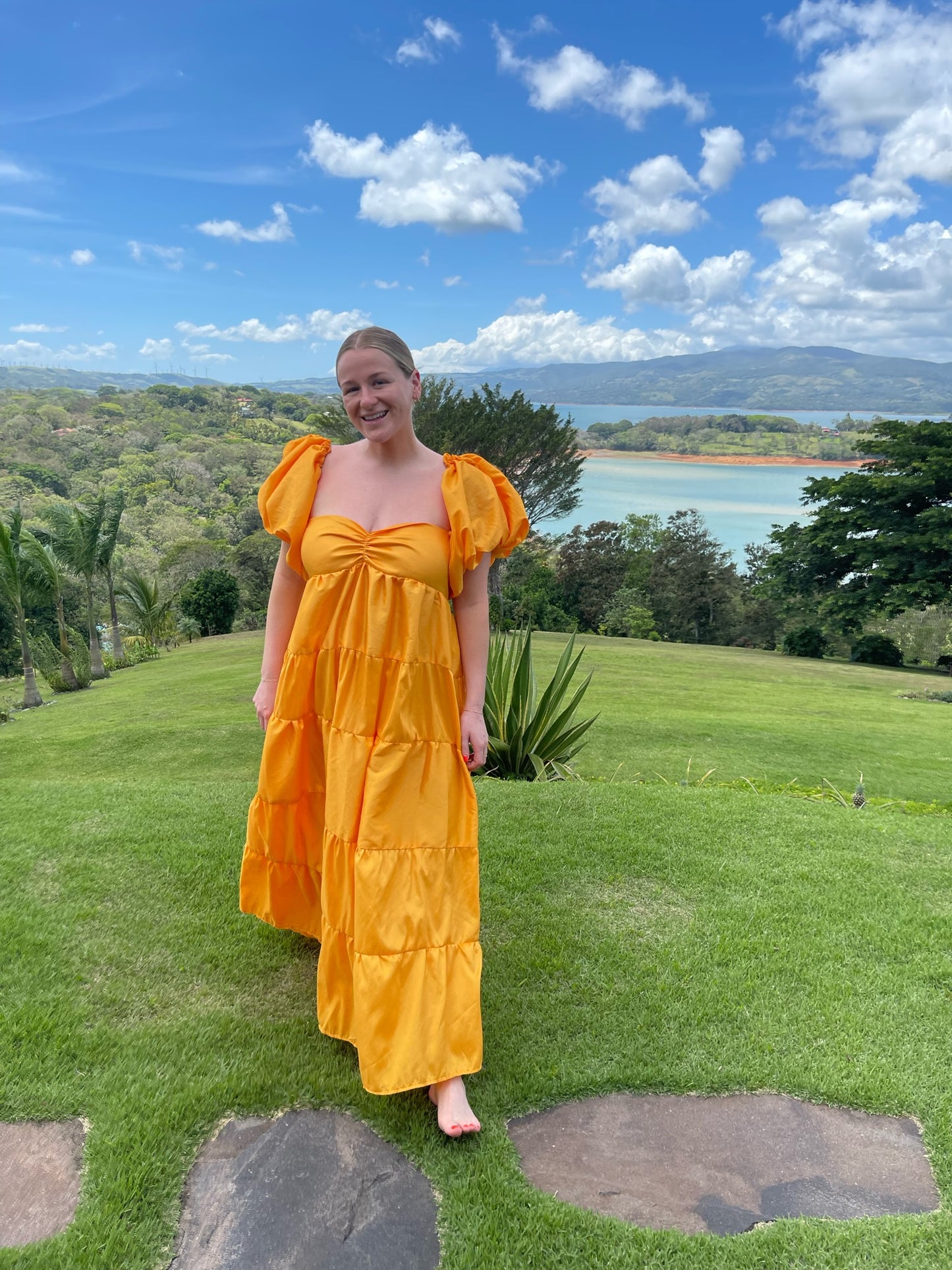Mackenzie Bright Orange Taffeta