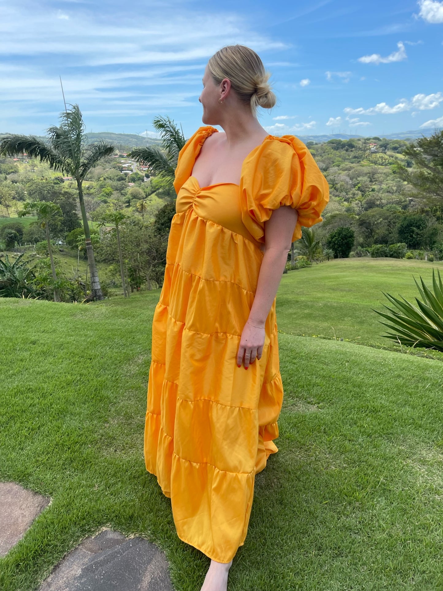 Mackenzie Bright Orange Taffeta