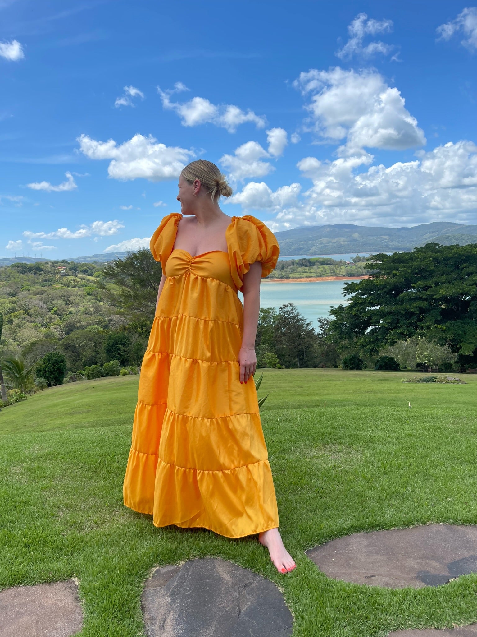 bright orange dress Mackenzie Bright Orange Taffeta – Madeline Marie
