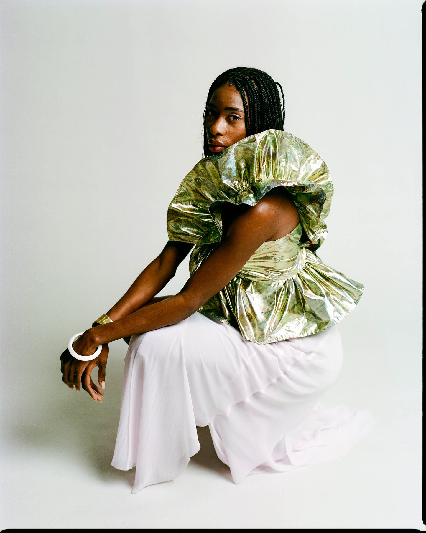 Juliette Blouse Gold Lame Taffeta