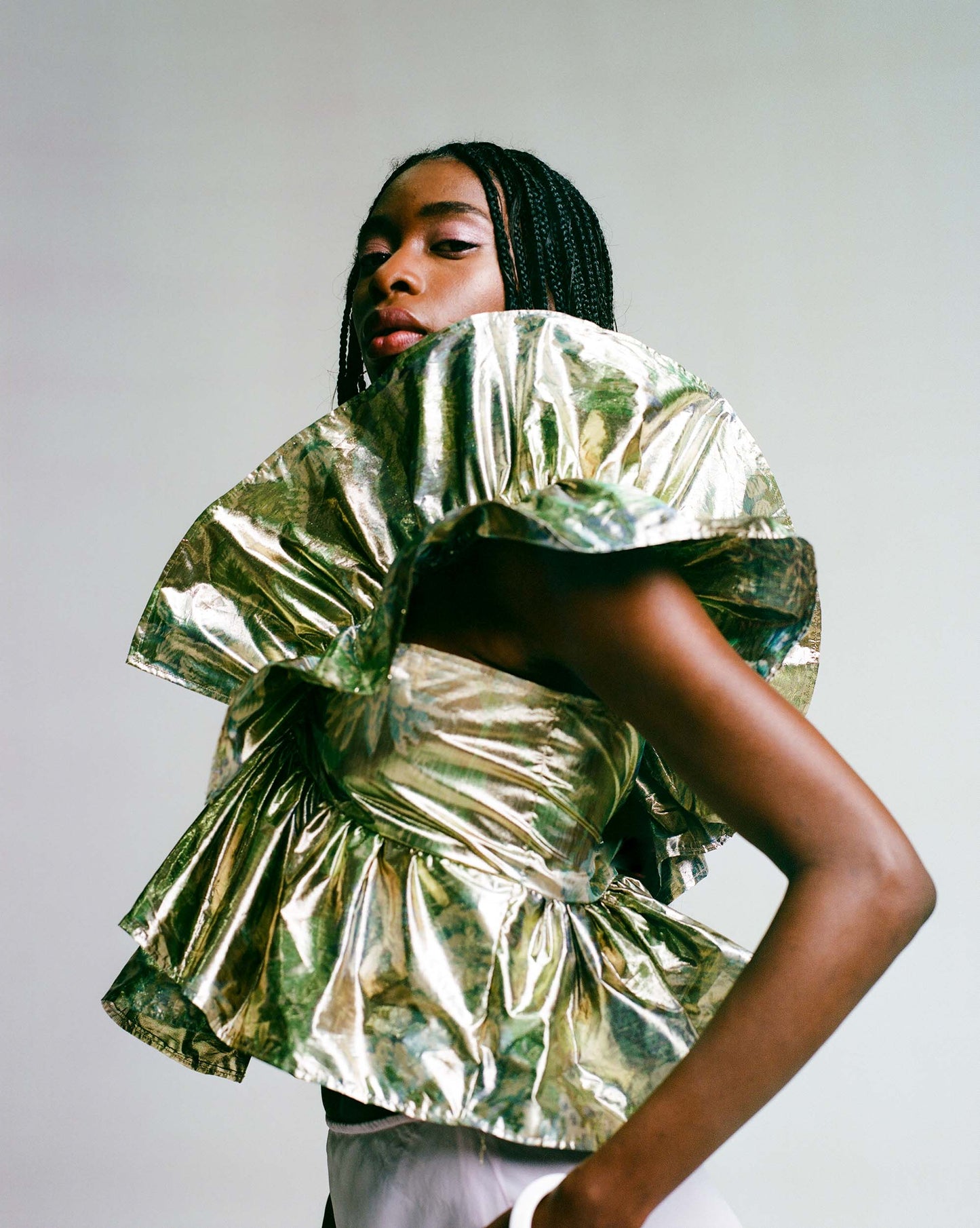 Juliette Blouse Gold Lame Taffeta