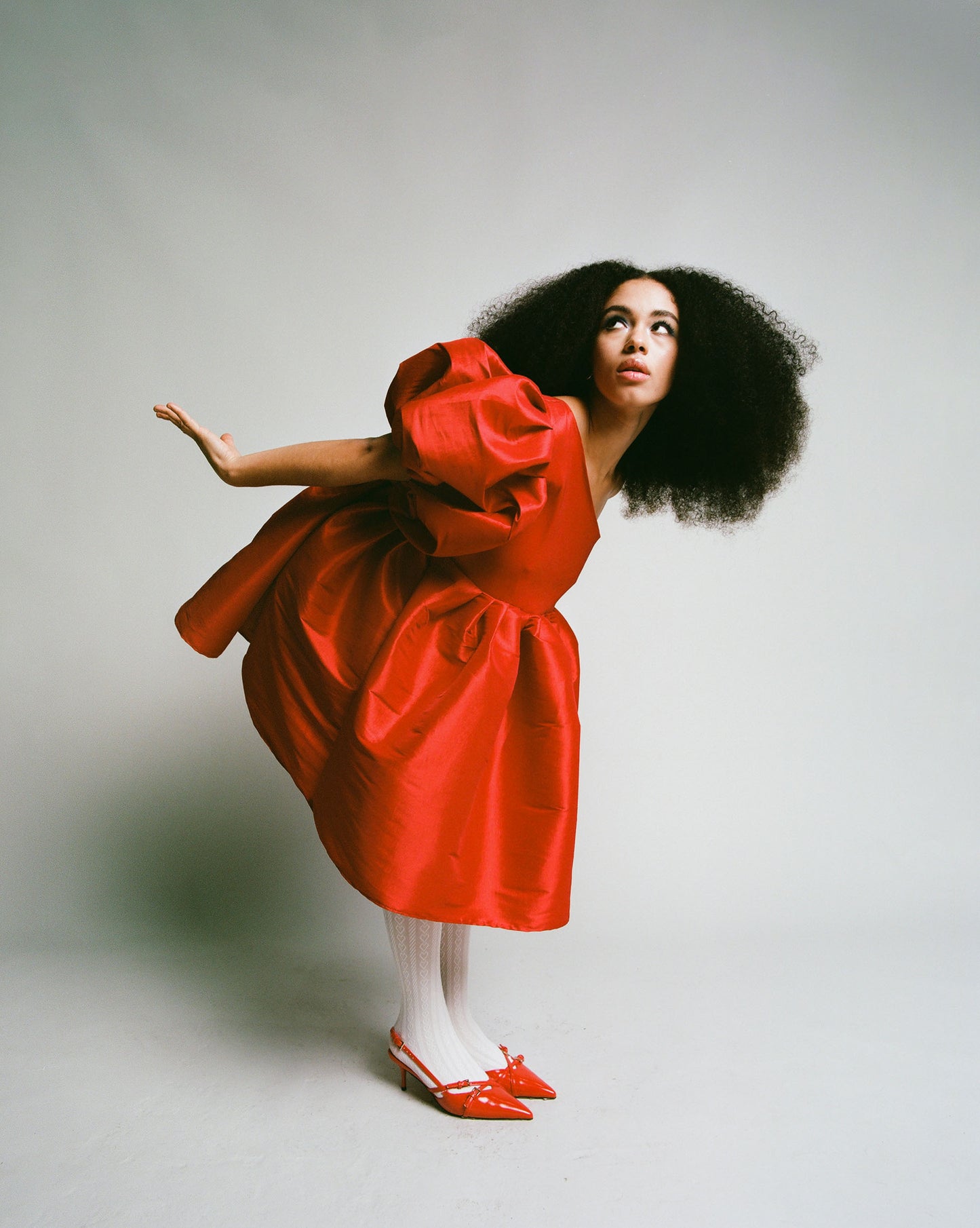 Martini Dress is Red Taffeta