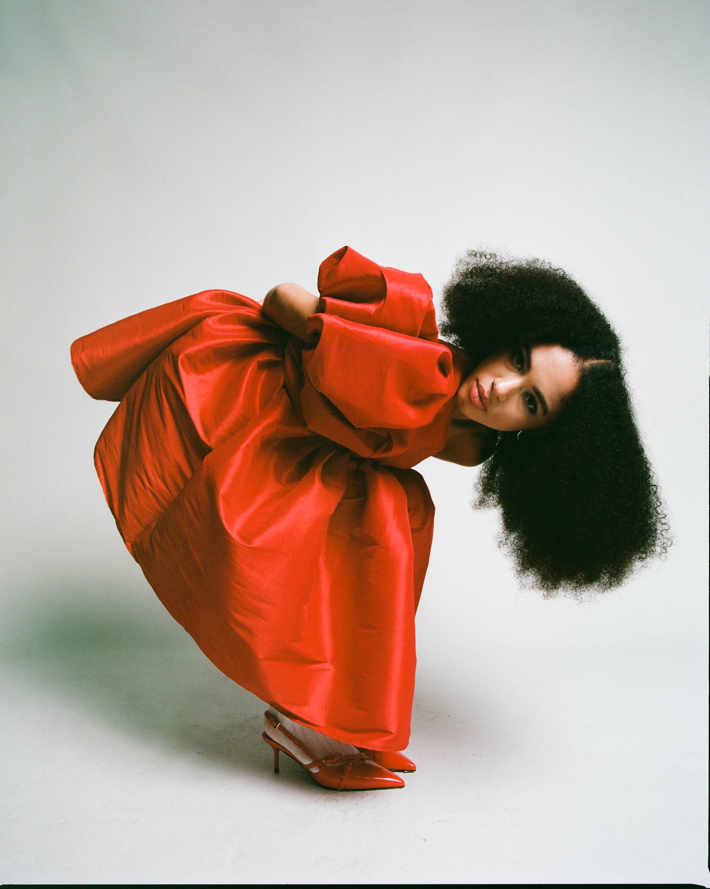Martini Dress is Red Taffeta