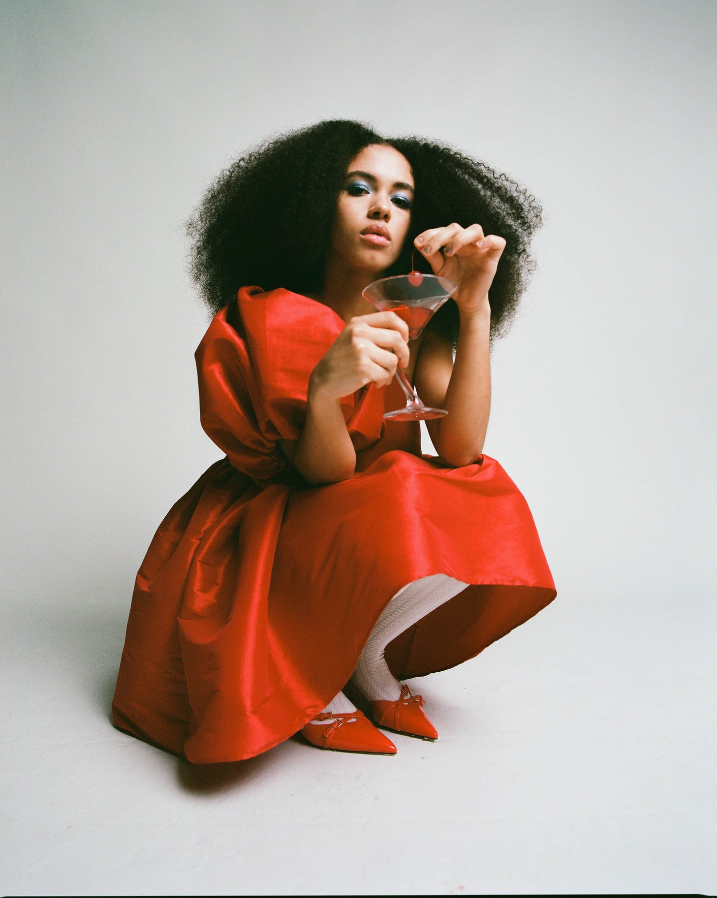 Martini Dress is Red Taffeta