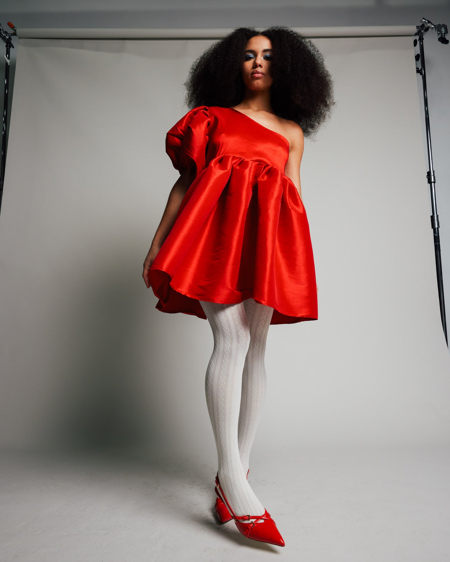Martini Dress is Red Taffeta