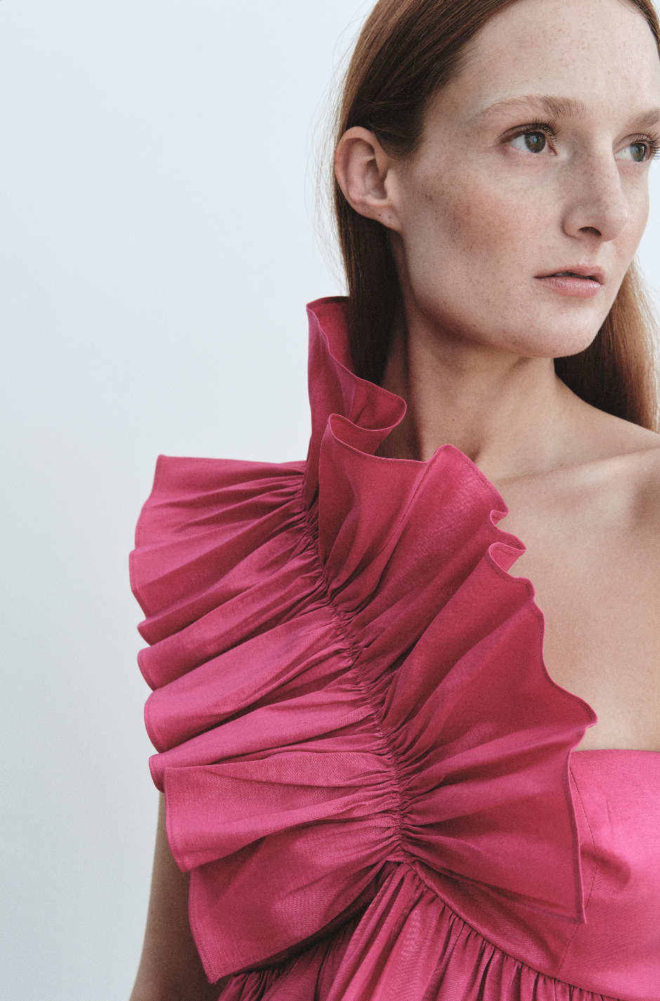 Juliette Blouse Fuschia Taffeta