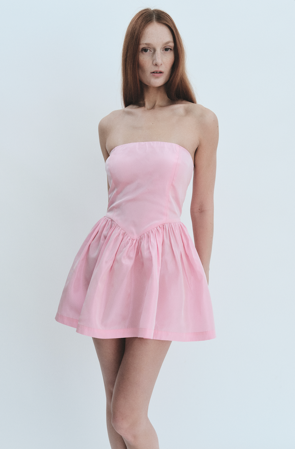 Roxanne Mini Dress in Baby Pink