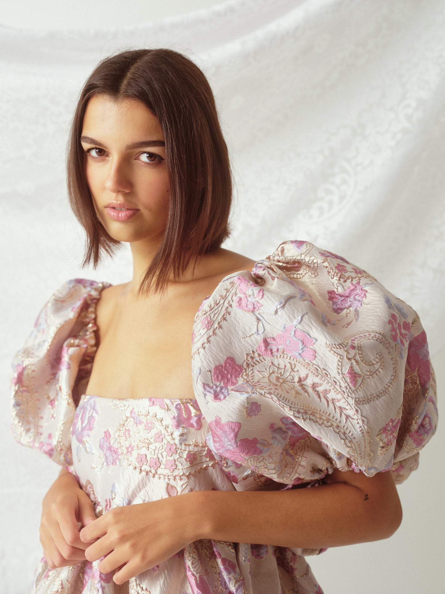 Jean Floral Jacquard Baby Pink