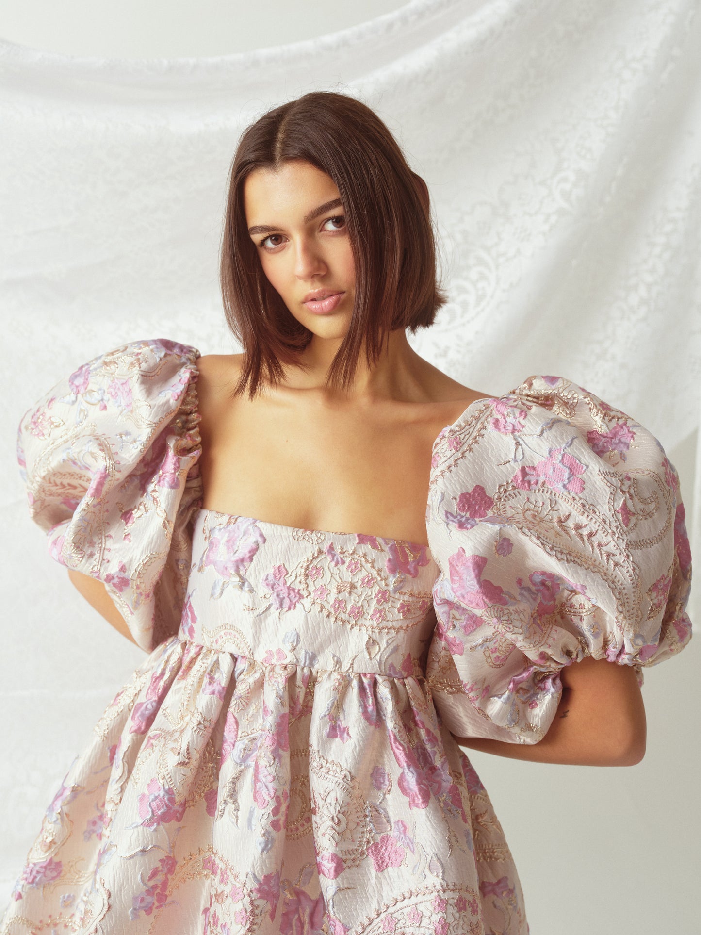 Jean Floral Jacquard Baby Pink