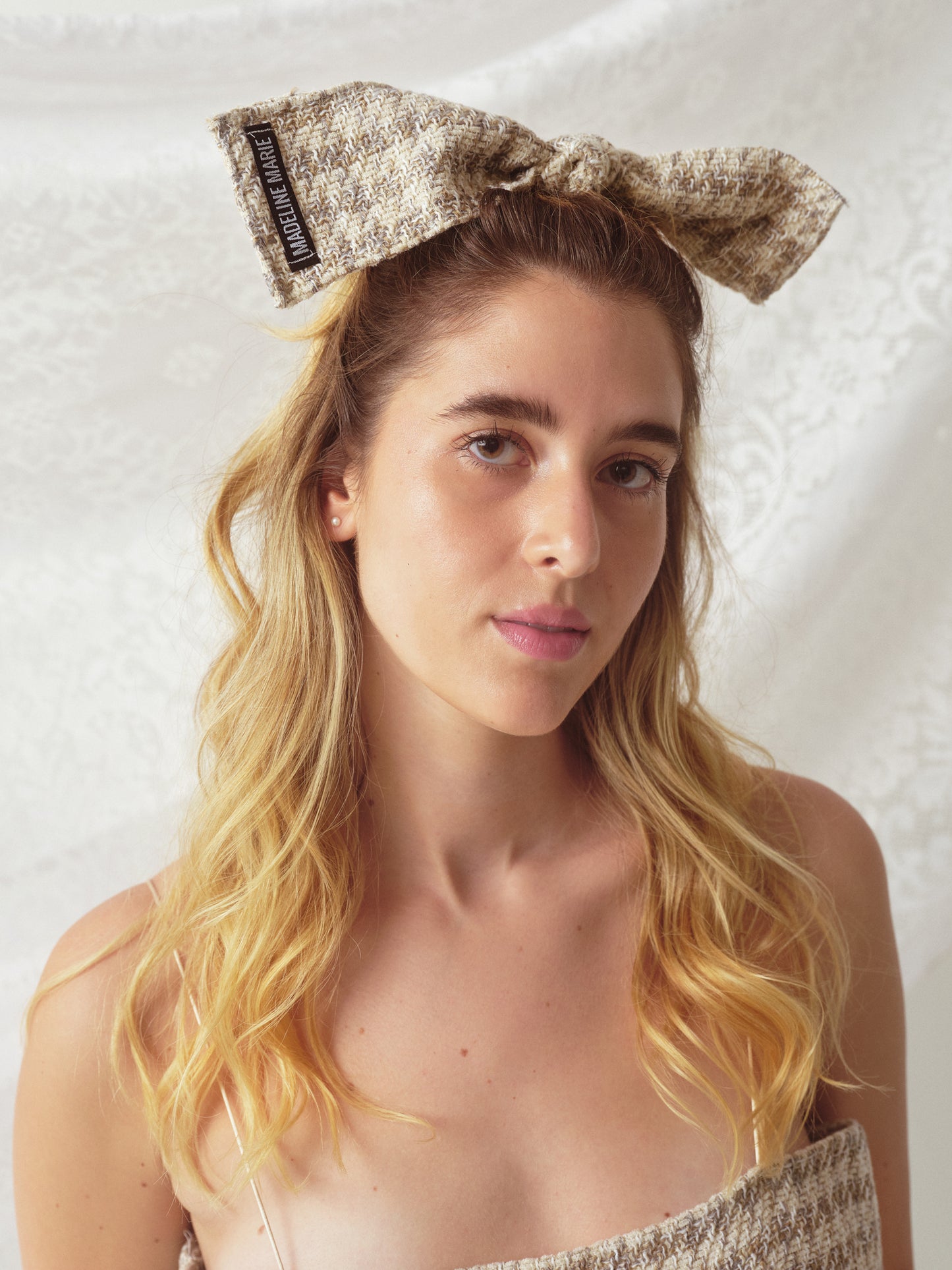 Mini Jean Strapless Tweed