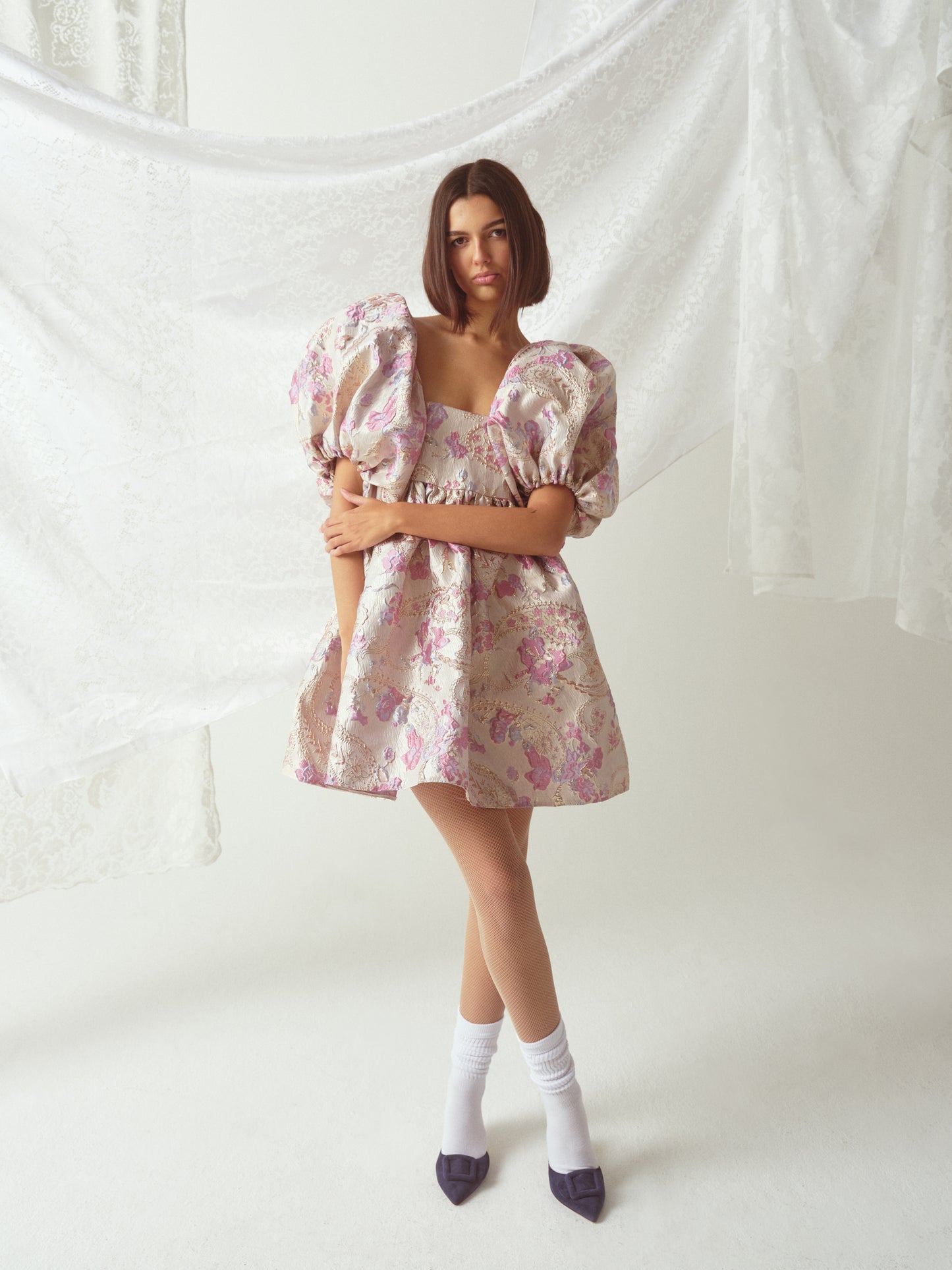 Jean Floral Jacquard Baby Pink