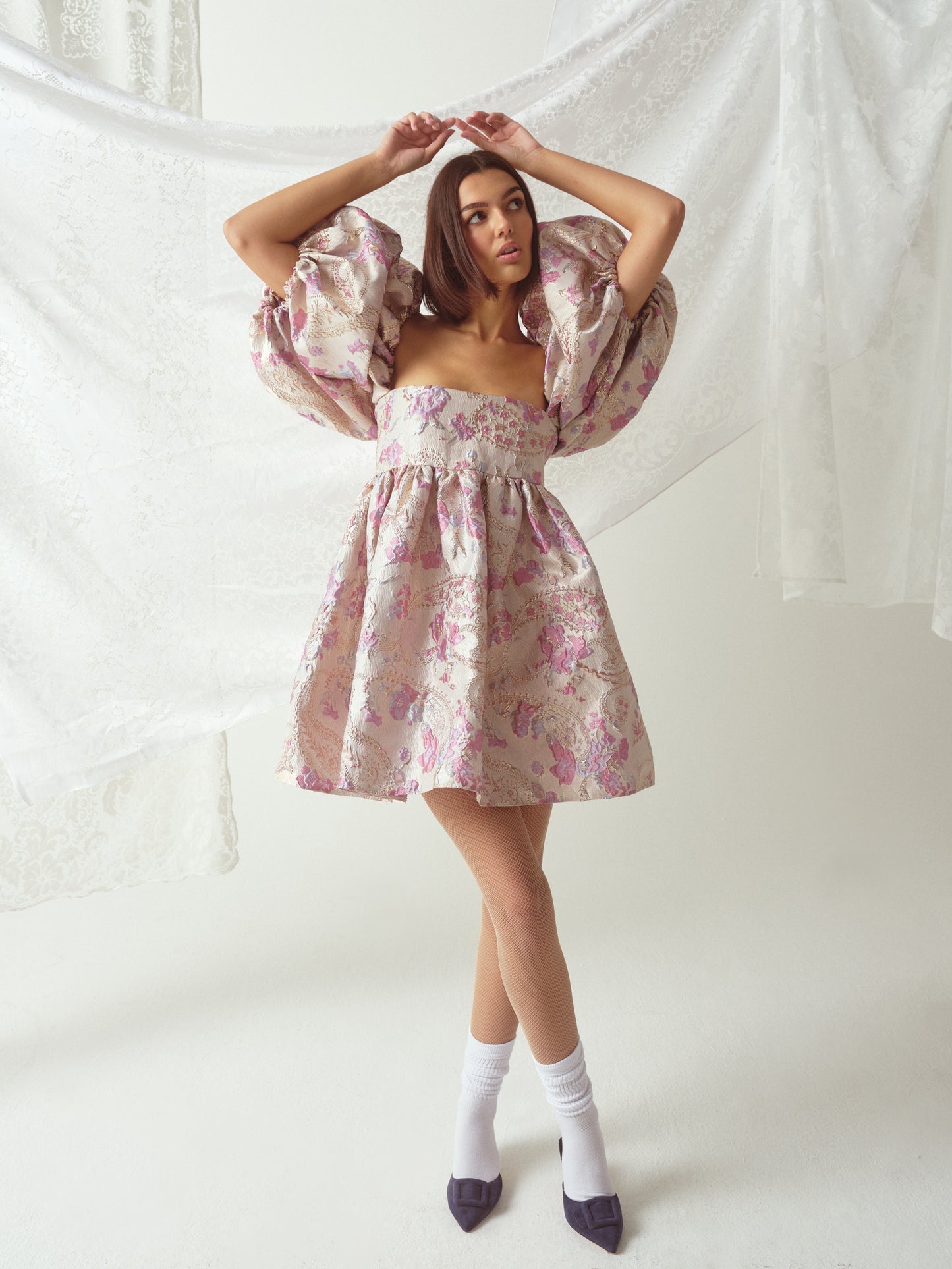 Jean Floral Jacquard Baby Pink