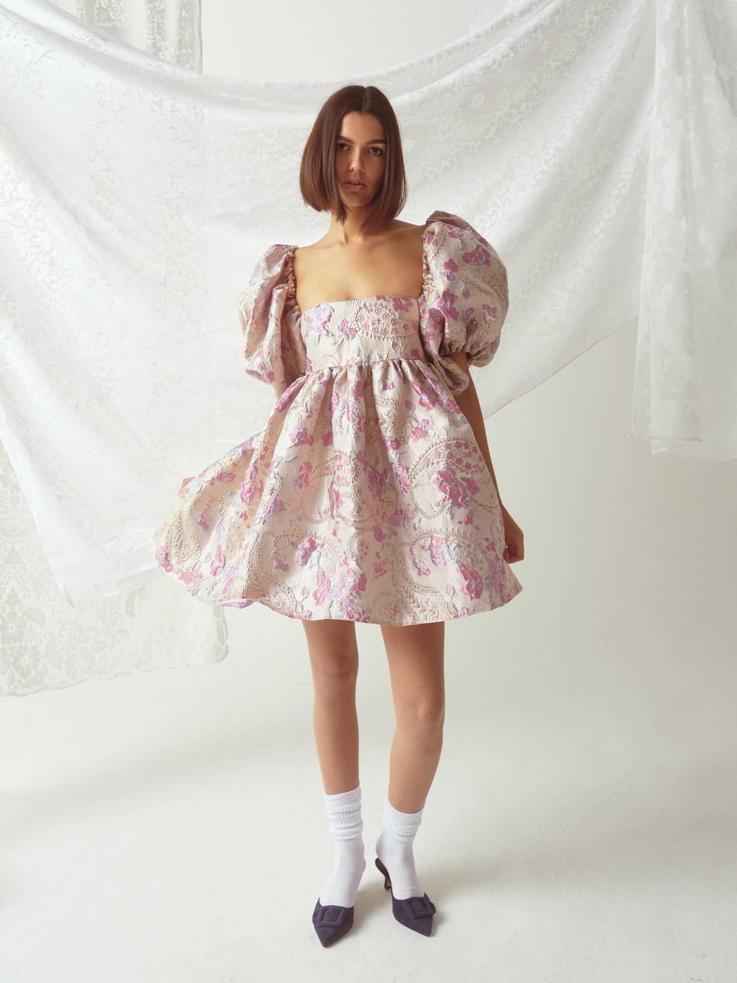 Jean Floral Jacquard Baby Pink