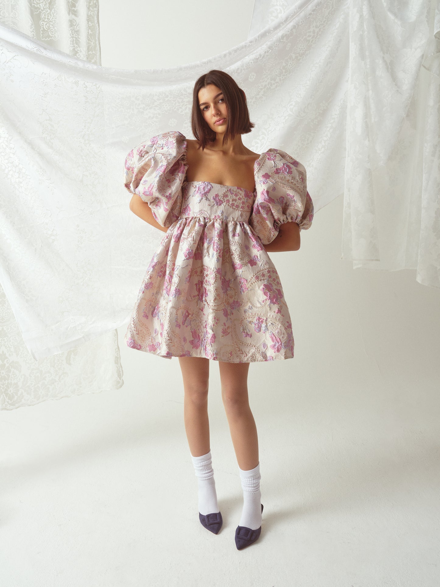 Jean Floral Jacquard Baby Pink