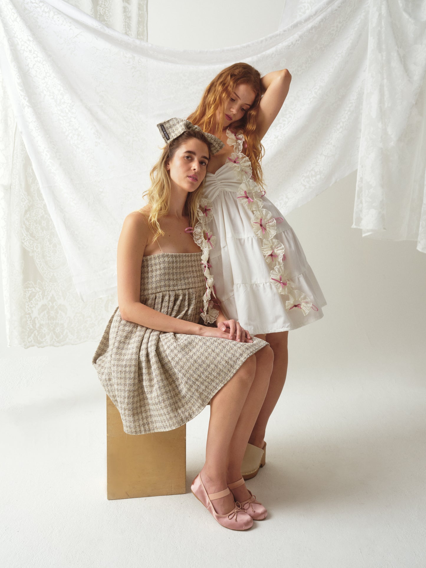 Mini Jean Strapless Tweed