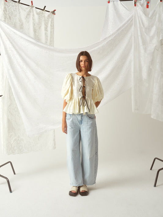 Kels Blouse In Vintage Creme