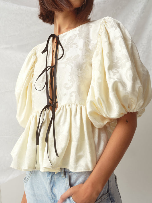 Kels Blouse In Vintage Creme