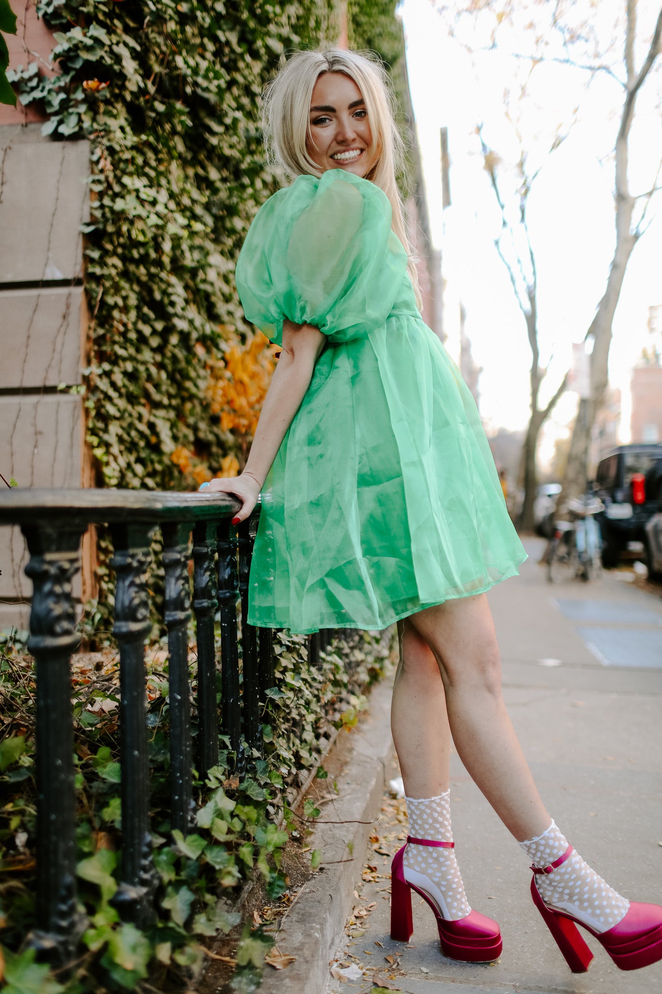 Jean Kelly Green Organza