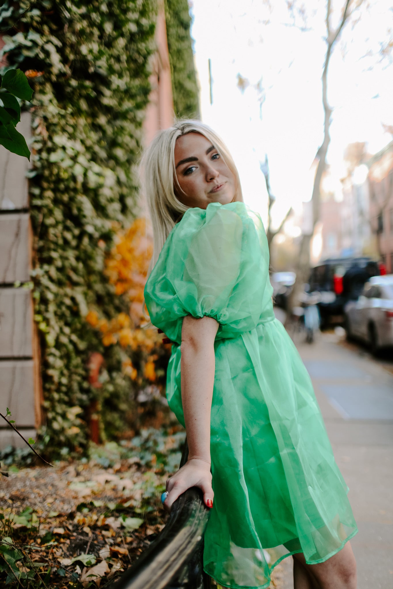 Jean Kelly Green Organza