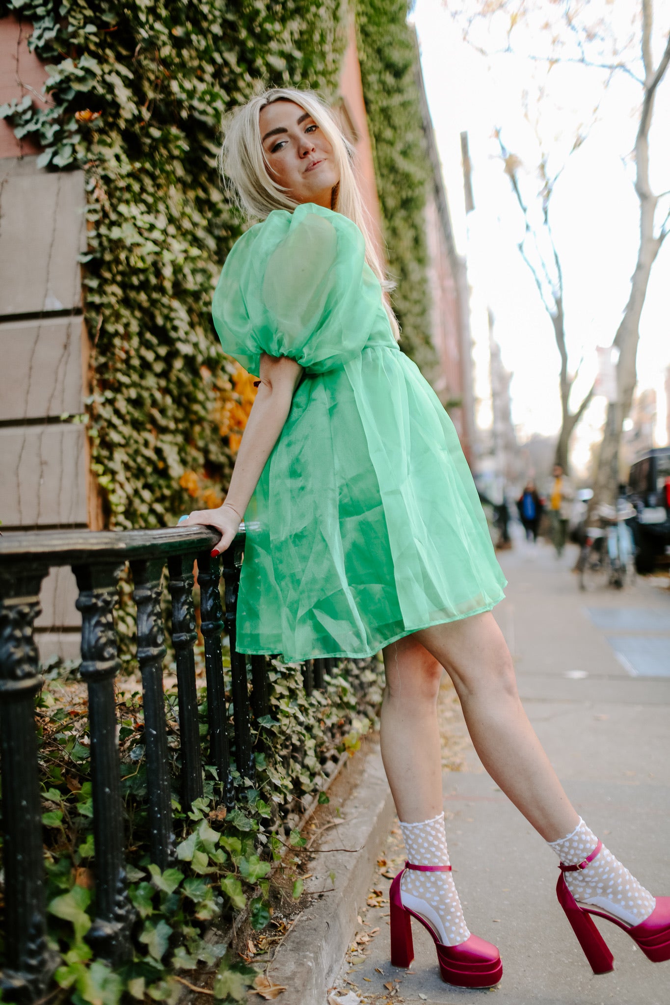 Jean Kelly Green Organza