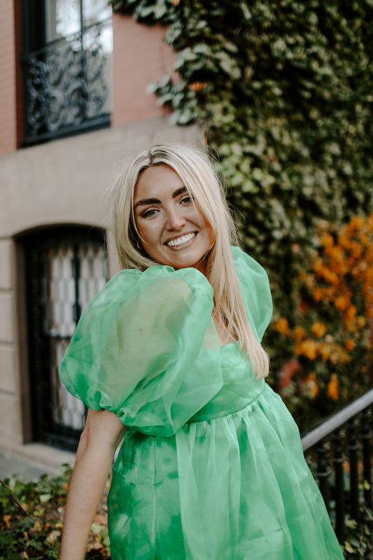 Jean Kelly Green Organza