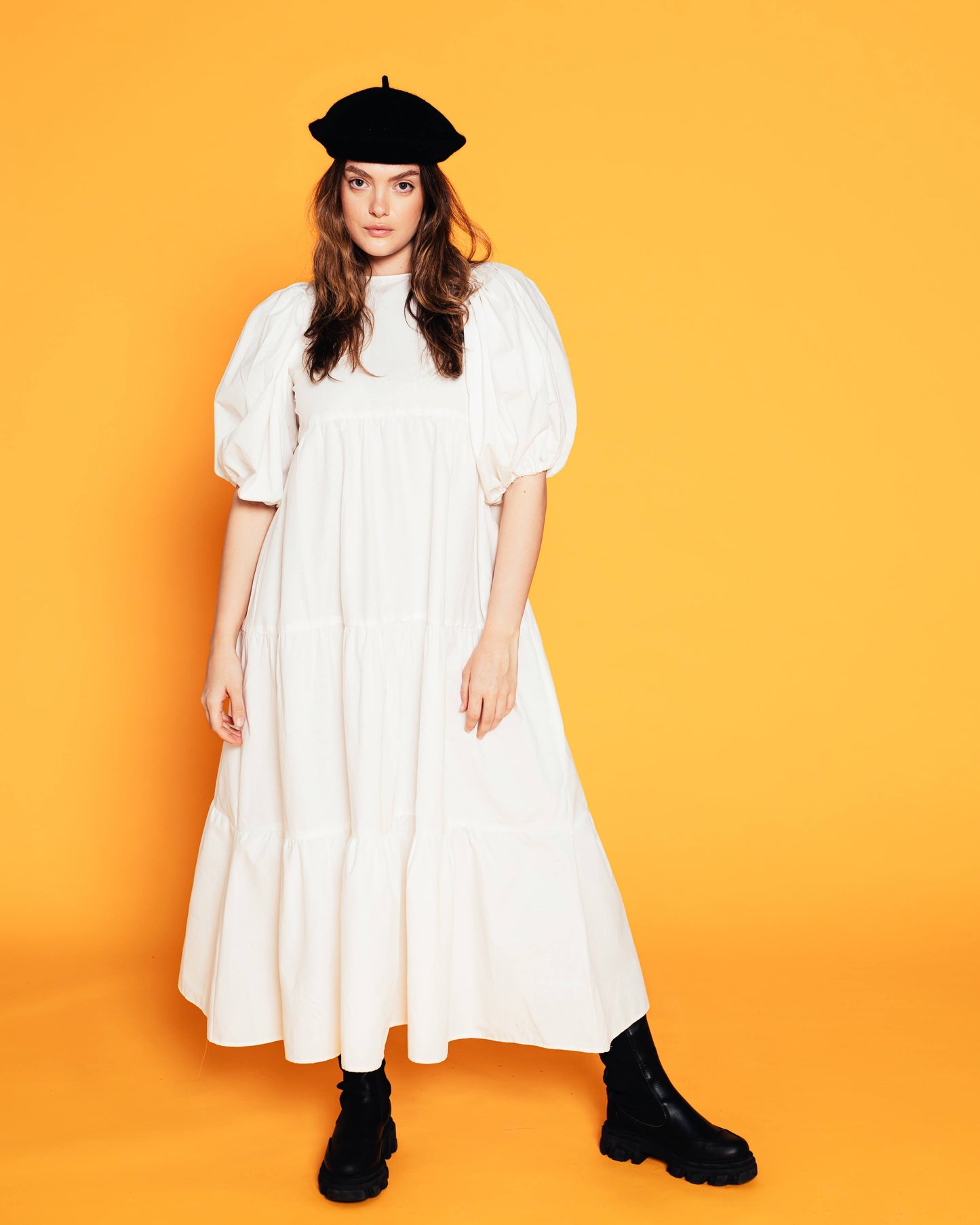 Tres Dress White Cotton