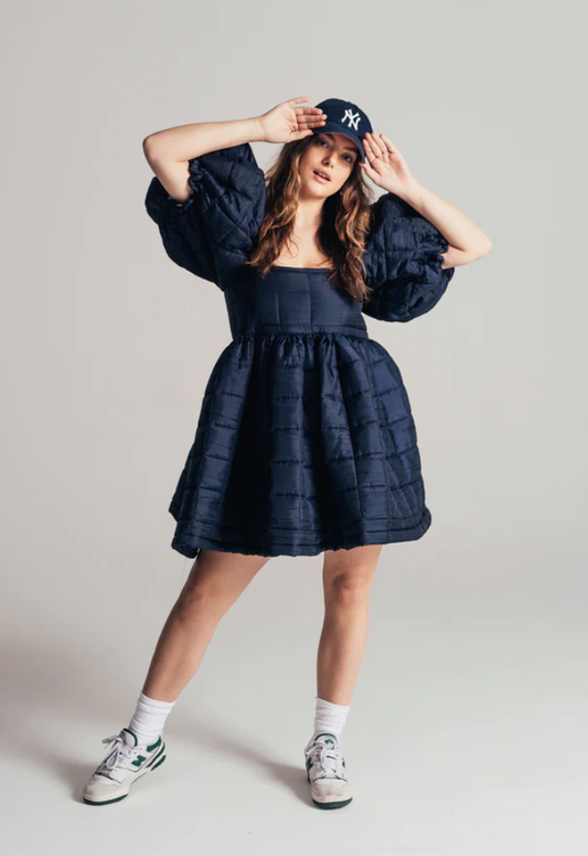 New York Puffer Dress Navy