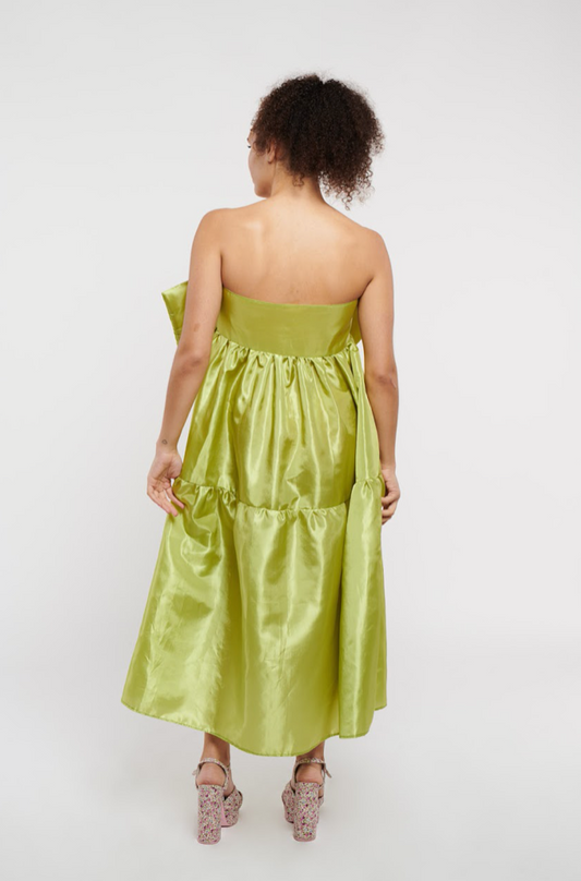 East Village Dress with Bow Taffeta