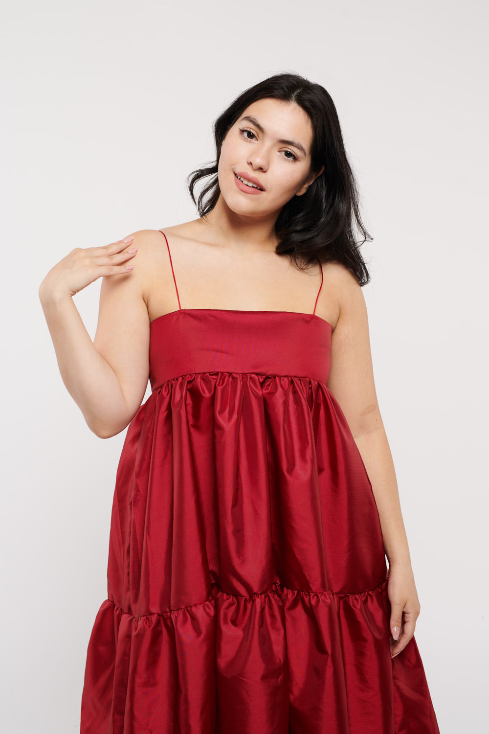East Village Dress Red Taffeta