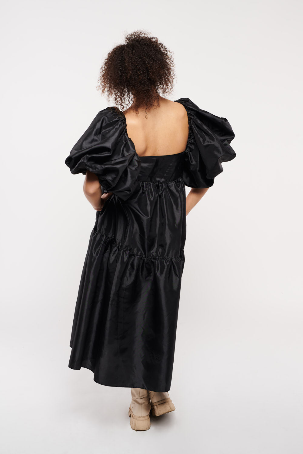 East Village with Roxy Sleeves Black Taffeta