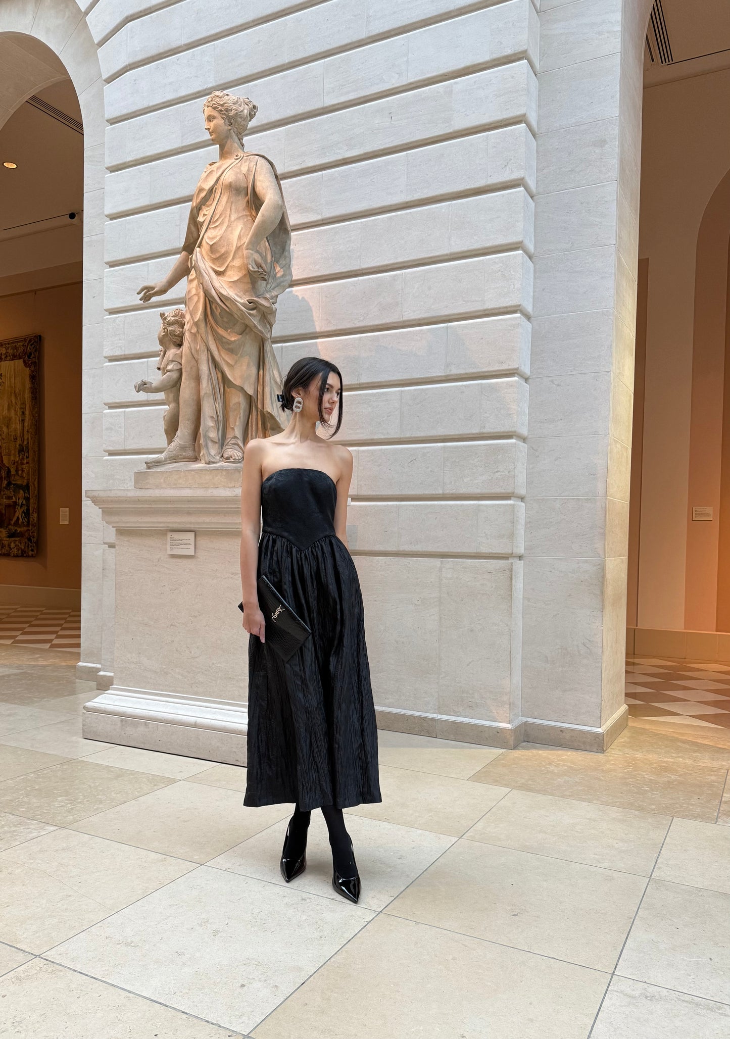 Roxanne Long Dress in Black