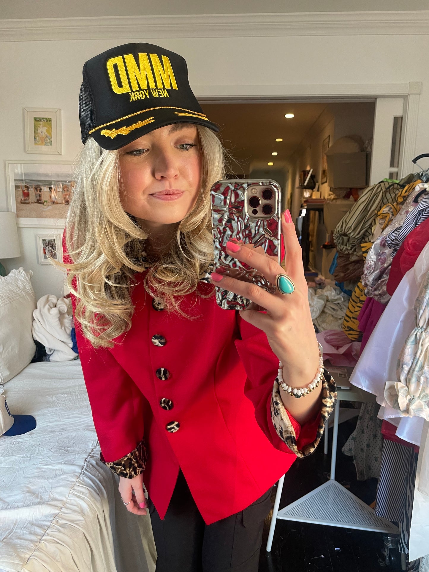 Madeline Marie Dresses Black and Gold Trucker Hat