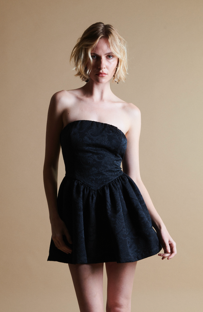 Roxanne Mini Dress in Black – Madeline Marie