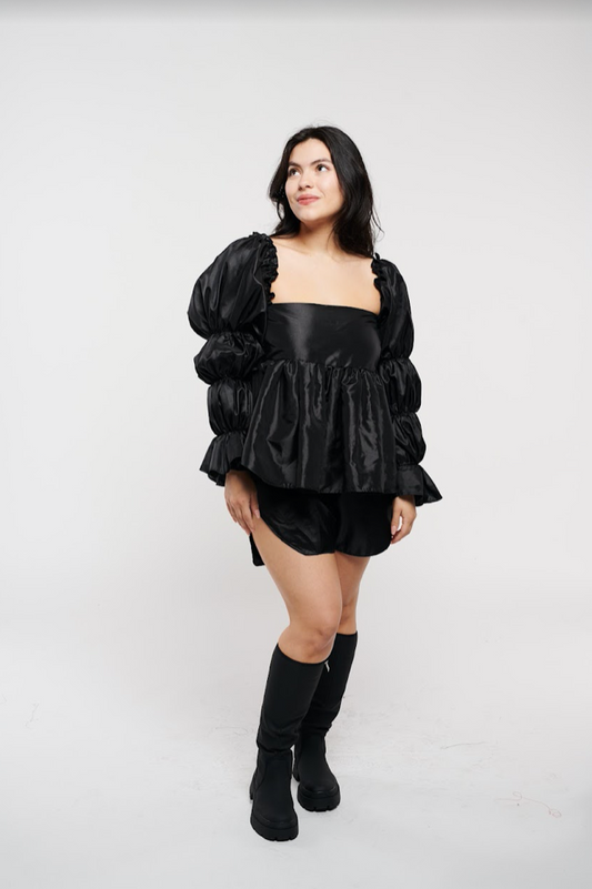 Short Set Roxanne Sleeves Black